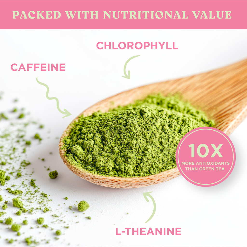 Harmony Matcha Strawberry – Premium Shade-Grown Japanese Matcha, Sweetened with Organic Sugar (20 Servings)